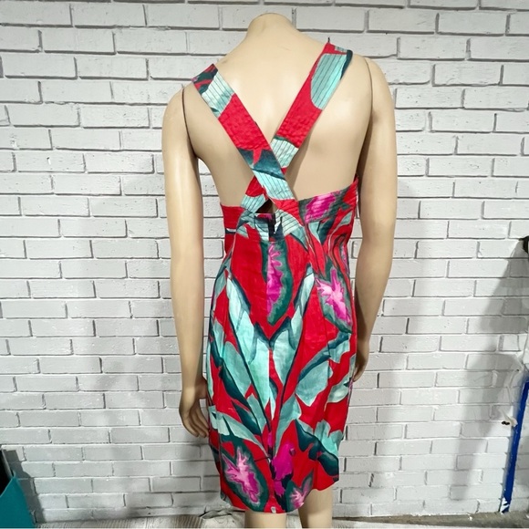 Farm Rio Red Summer Foliage Mini Dress - Picture 5 of 14